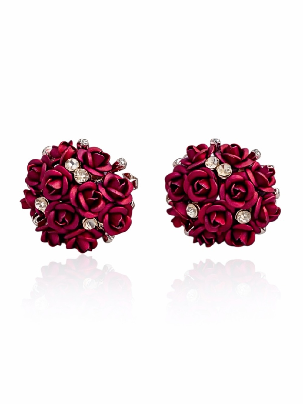 Pink Flower Earrings